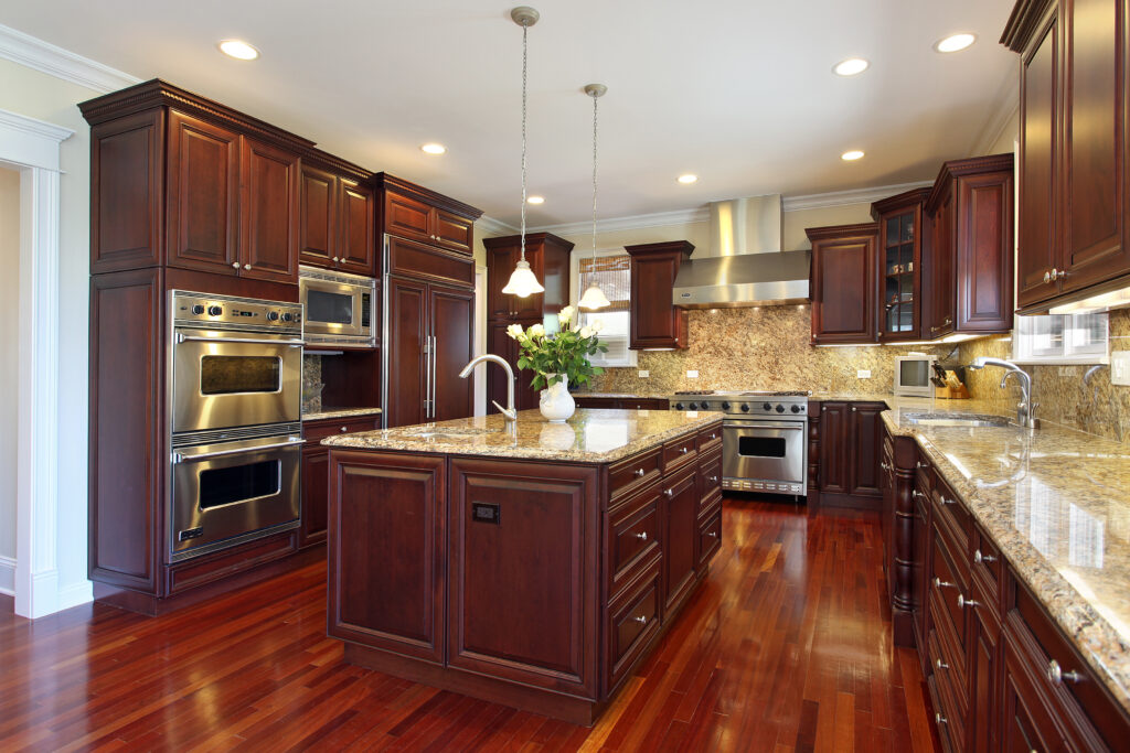Picture of a Cherry Wood Cabinets